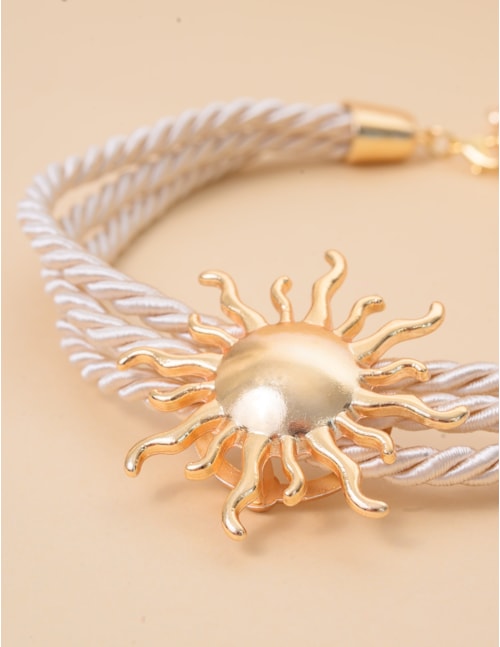 COLAR CHOKER OFF WHITE PINGENTE SOL - CO29113VO17
