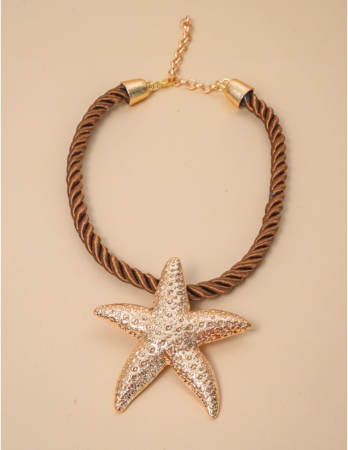 COLAR CHOKER PINGENTE ESTRELA DO MAR - CO29338