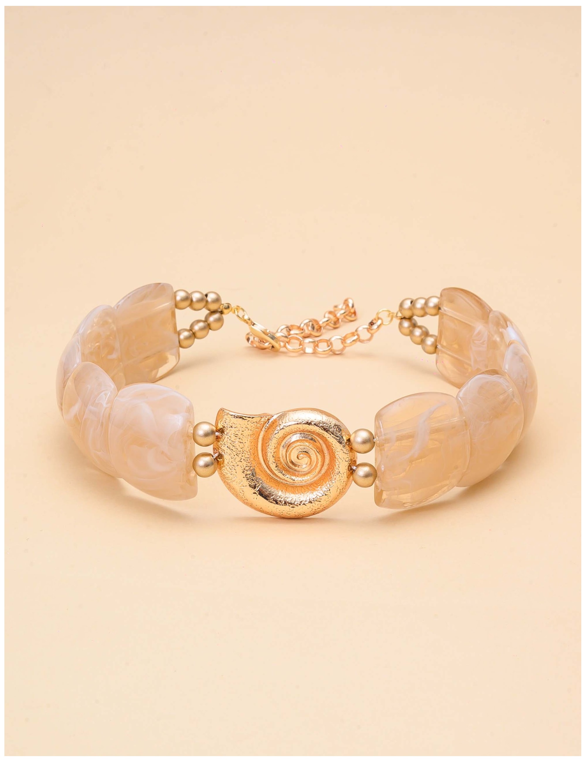 COLAR CHOKER RESINA CONCHA FOSCO - CO29329