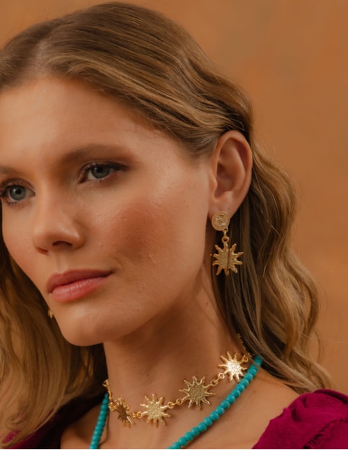 COLAR CHOKER SOL OURO - CO29146VO01