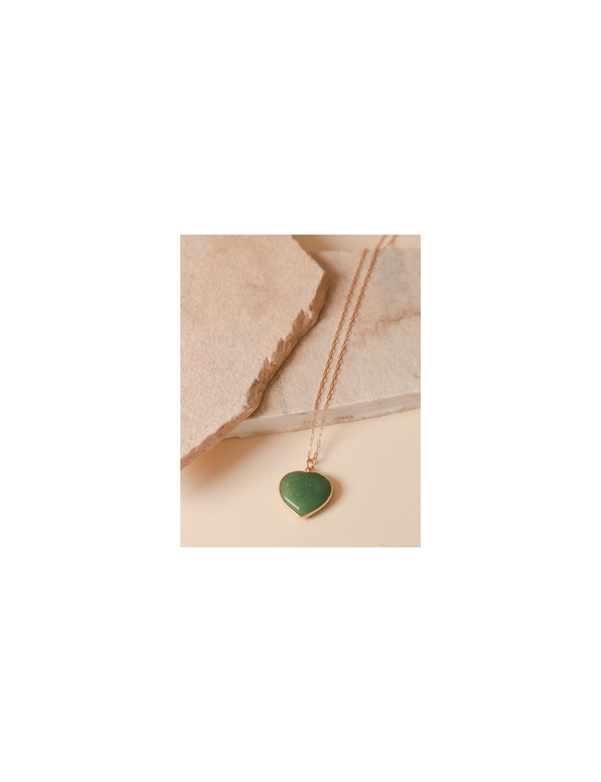 COLAR CORAÇÃO QUARTZO VERDE - CO7004VO01
