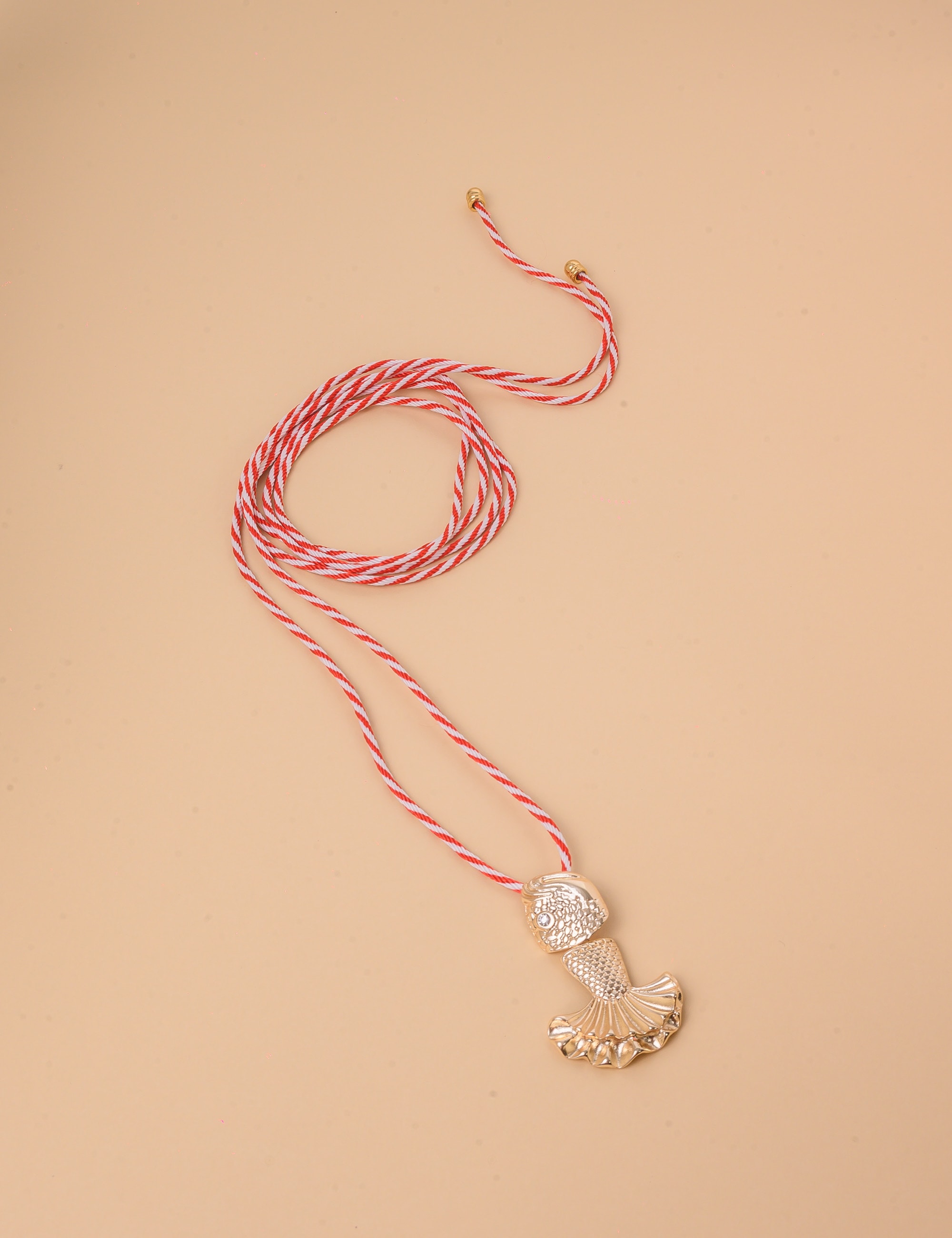 COLAR CORDÃO TORCIDO PINGENTE PEIXE - CO29271