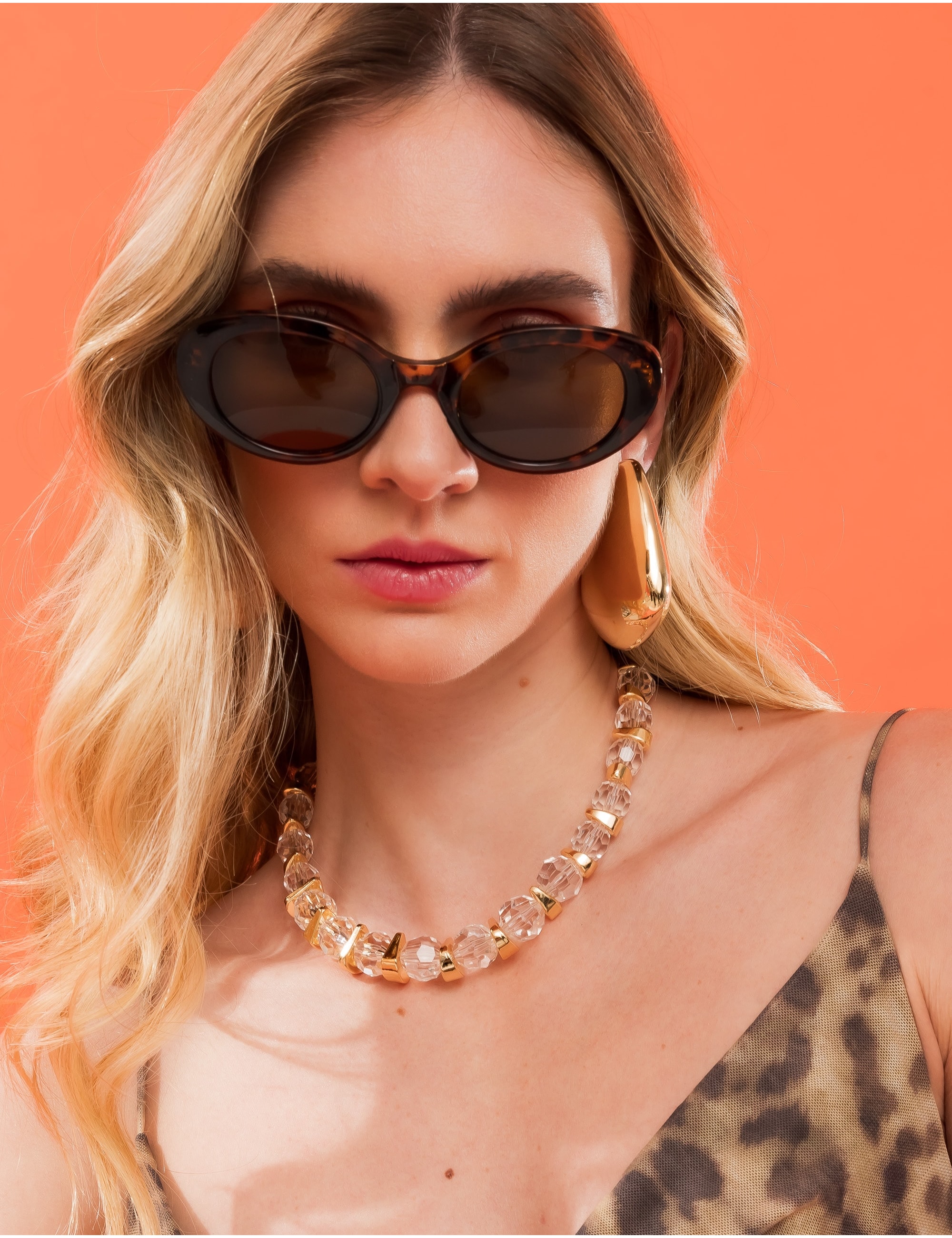 COLAR CRISTAL OURO - CO3019VO01