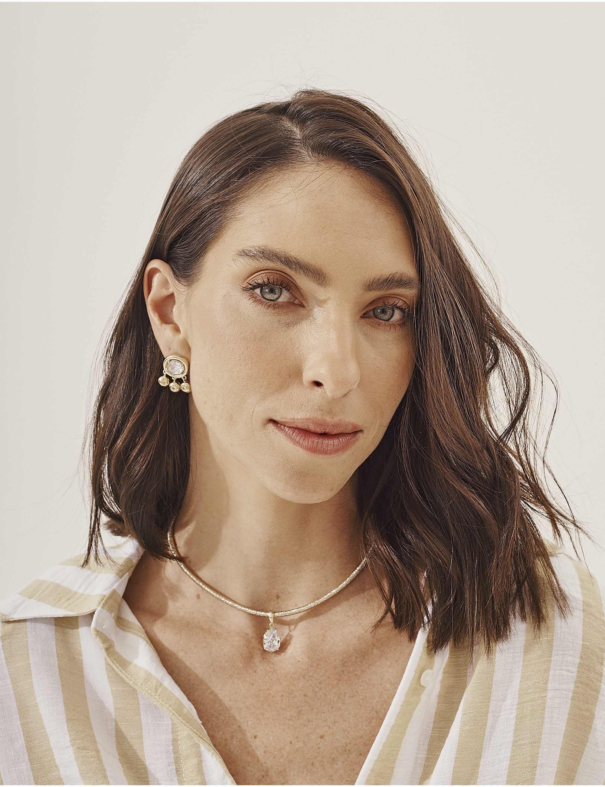 COLAR DE LUREX COM PINGENTE DE CRISTAL RESINADO - CO29374VO01