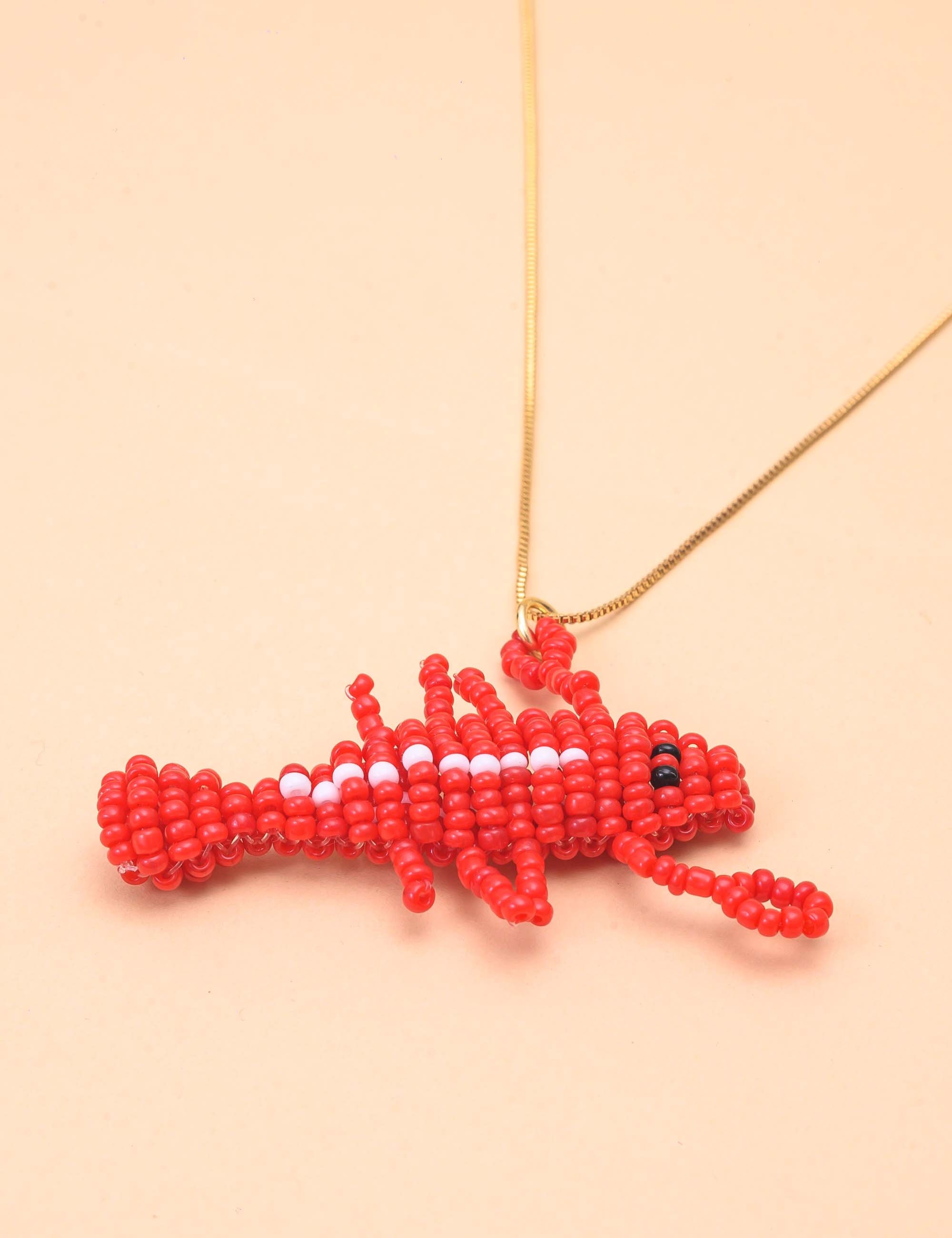 COLAR DE OURO PINGENTE MIÇANGA LAGOSTA - CO29372