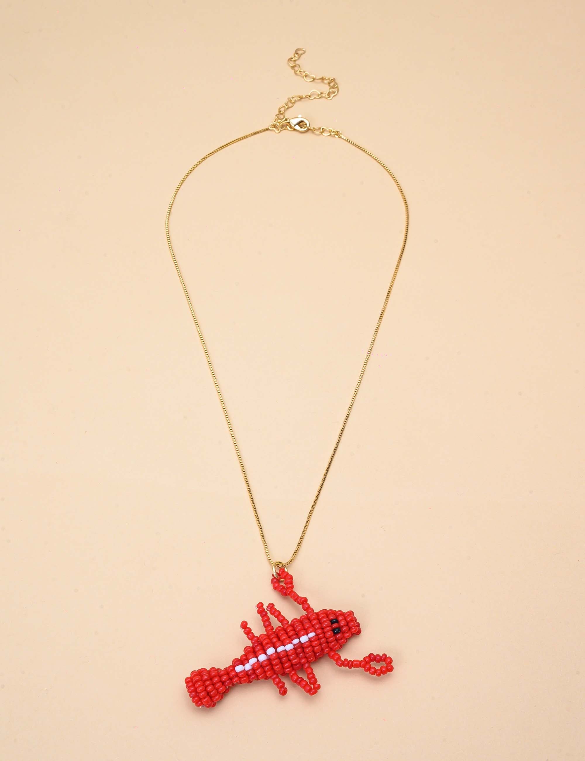 COLAR DE OURO PINGENTE MIÇANGA LAGOSTA - CO29372