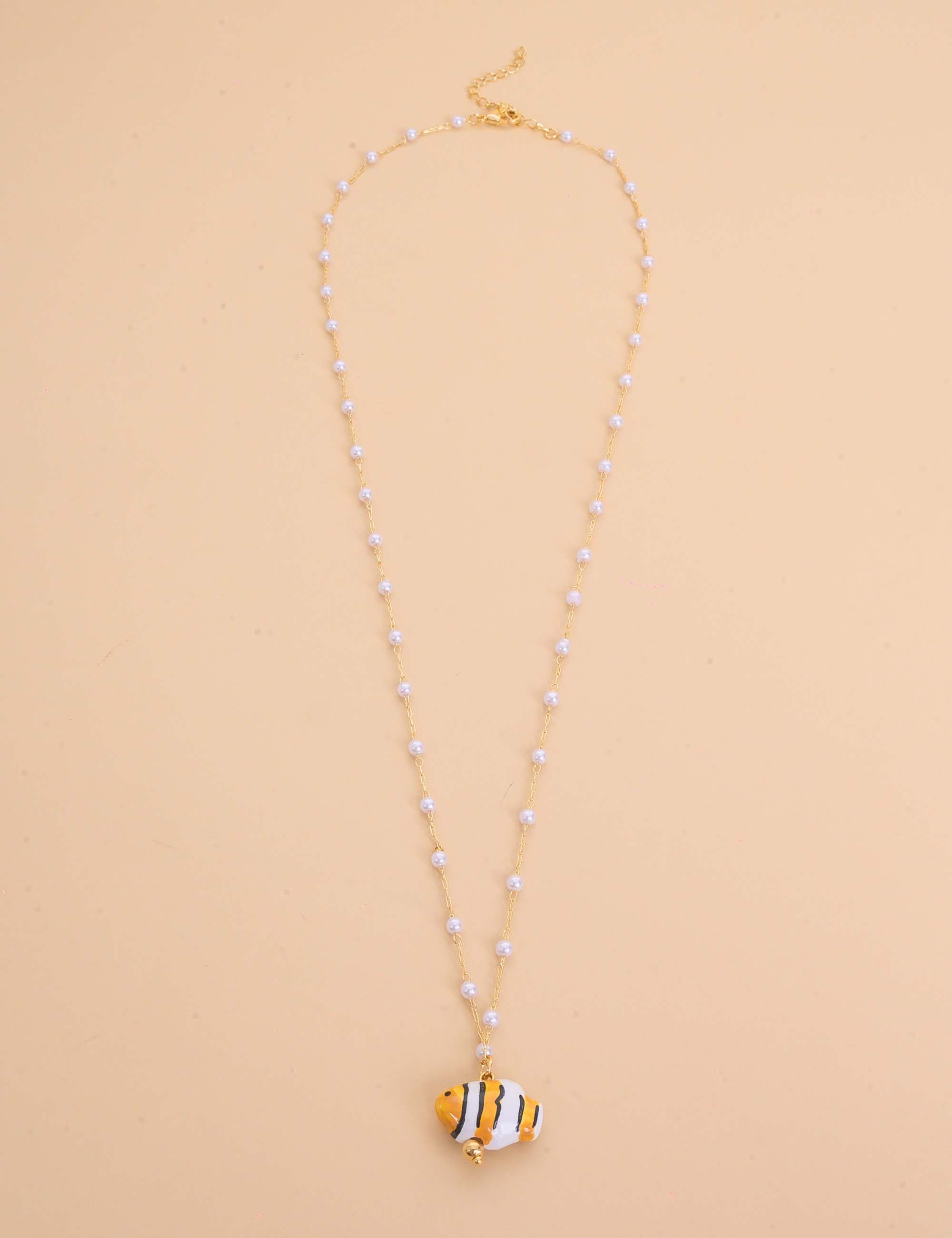 COLAR DE PÉROLAS OURO PEIXE-CO29379