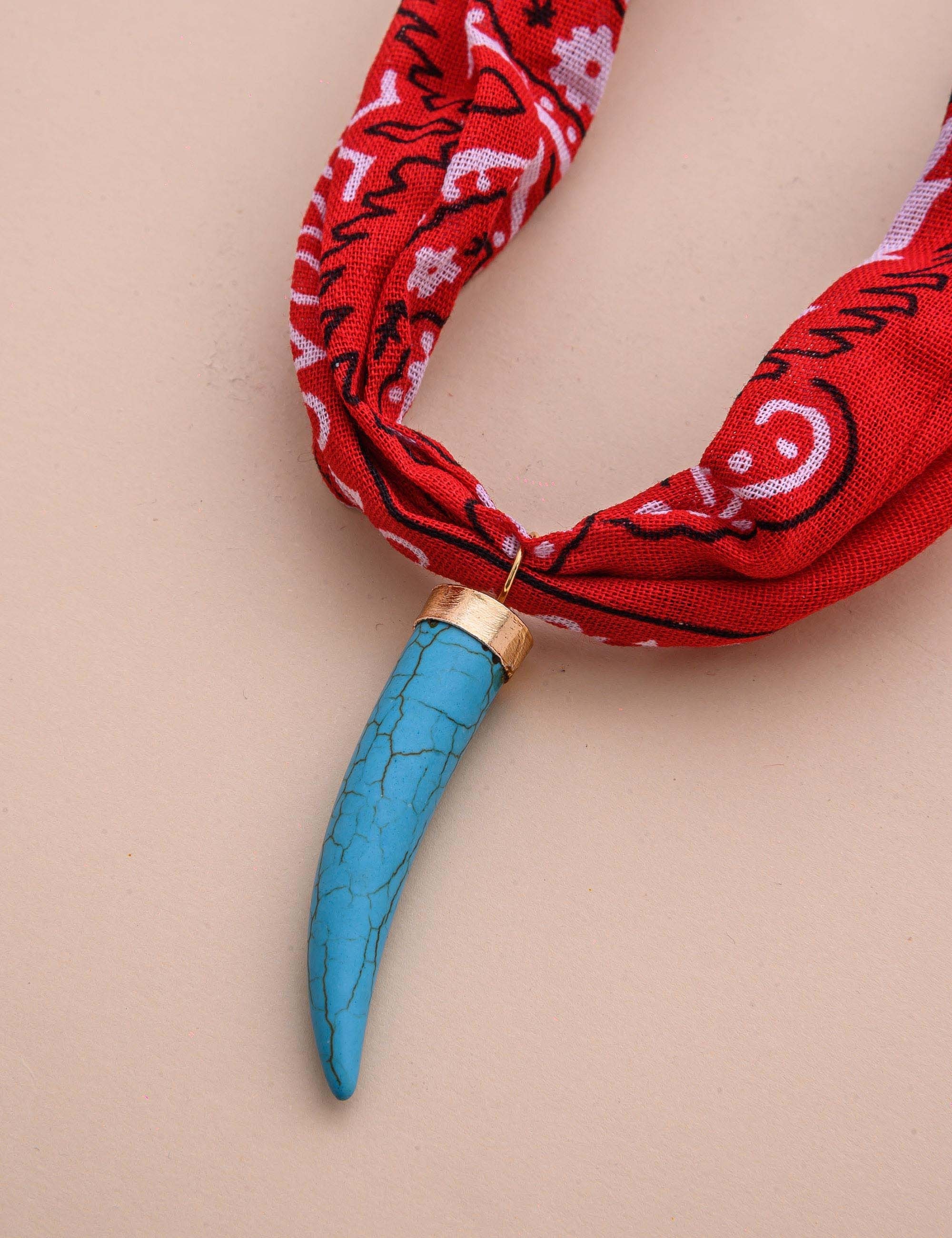 COLAR DENTE TURQUESA LENÇO - CO29173V001
