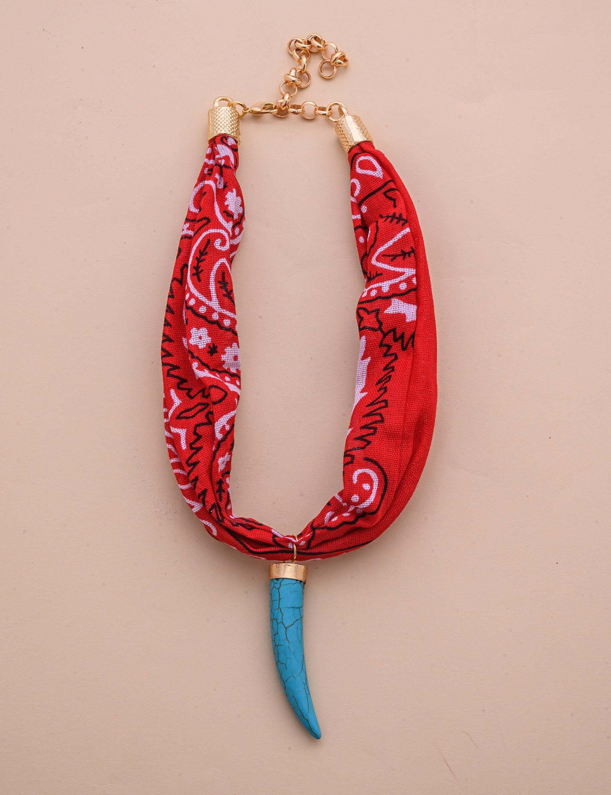 COLAR DENTE TURQUESA LENÇO - CO29173V001