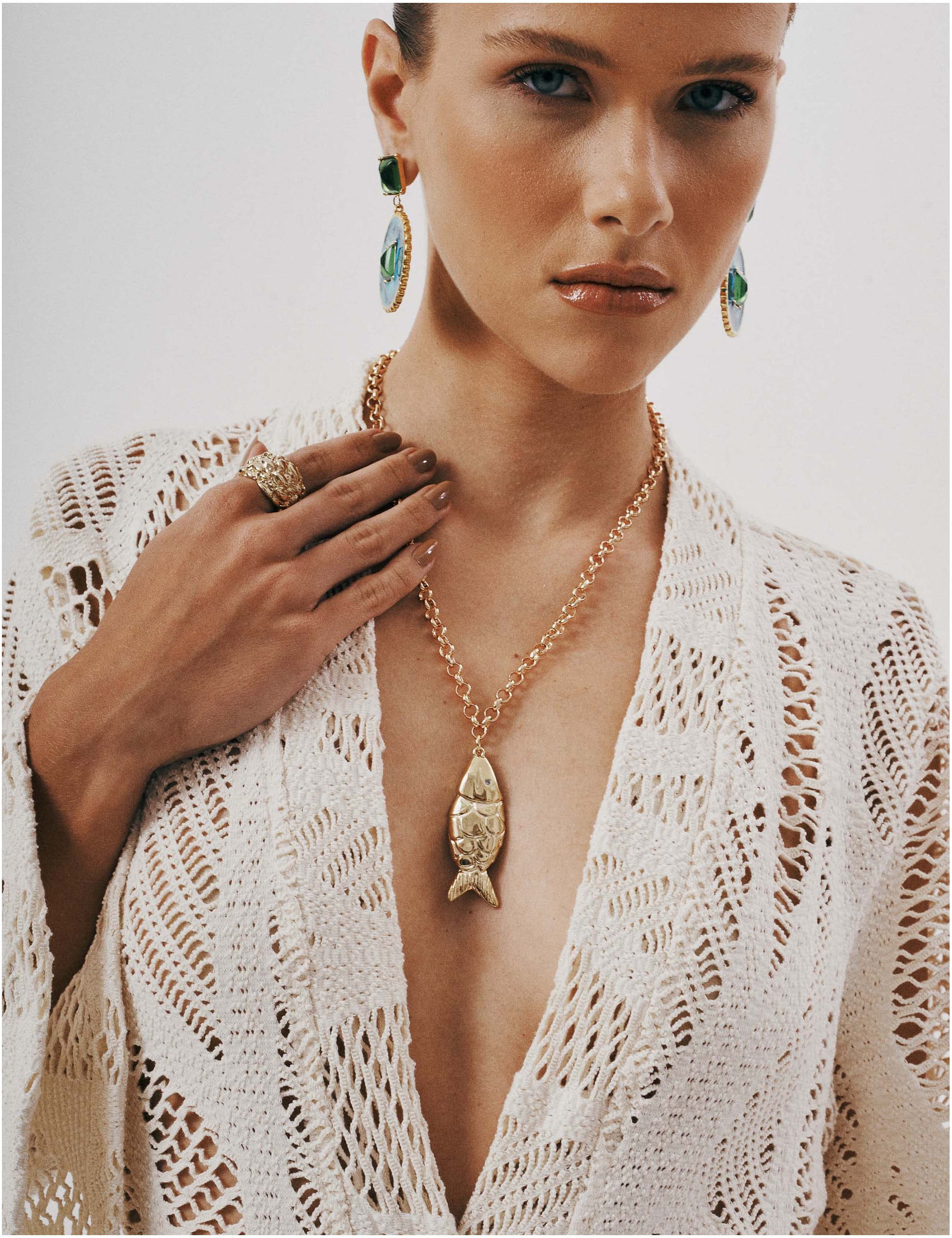 COLAR ELO PORTUGUES PINGENTE PEIXE G - CO29345