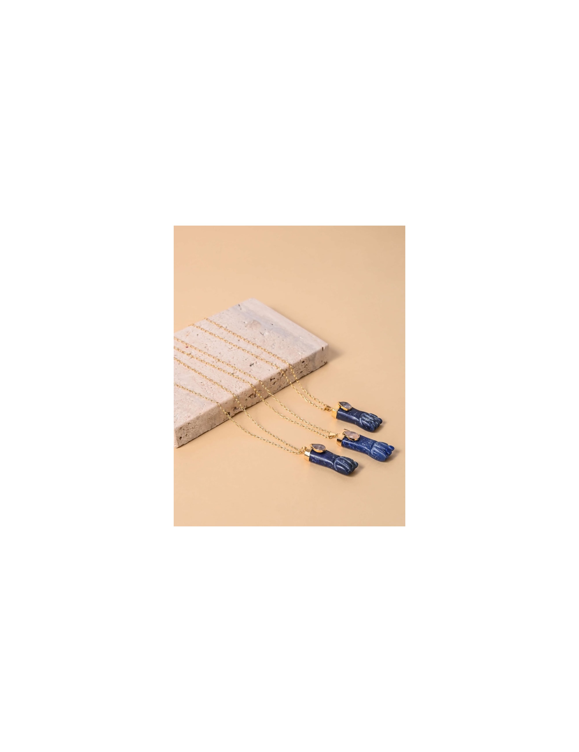 Colar Figa Quartzo Azul Gota Cristal