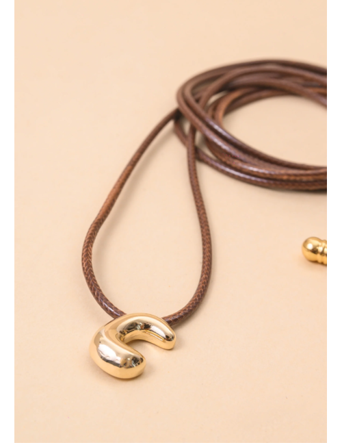 COLAR FIO PINGENTE C MARROM CLARO - CO29208VO09