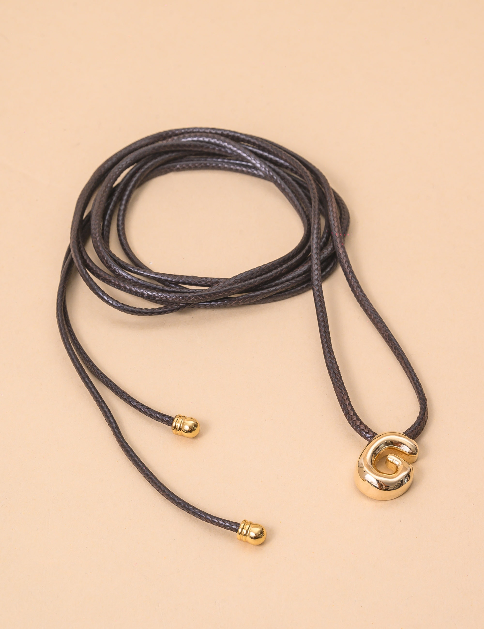 COLAR FIO PINGENTE G MARROM ESCURO - CO29208VO06