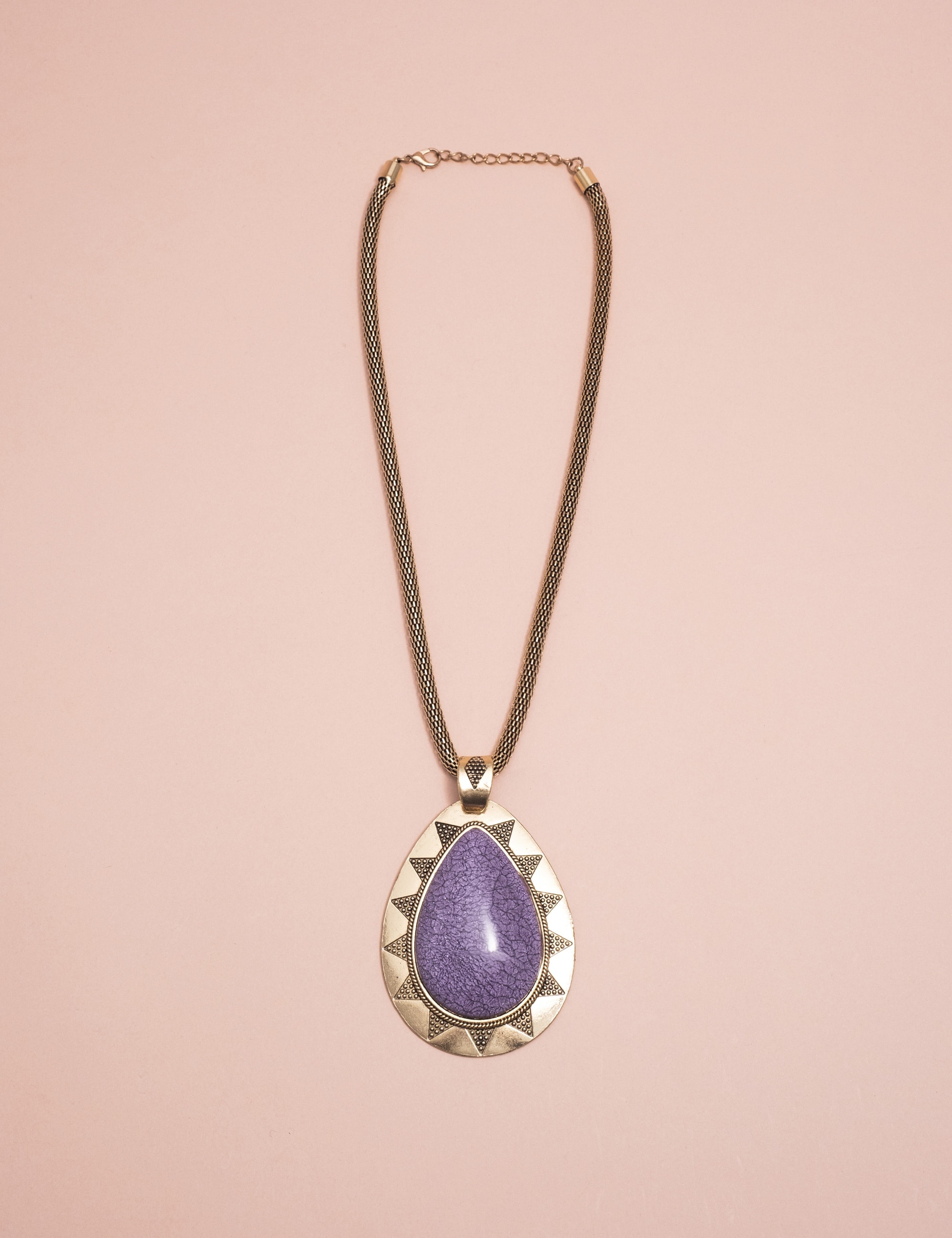 COLAR GOTA ROXO OURO VINTAGE - CO29098VO04