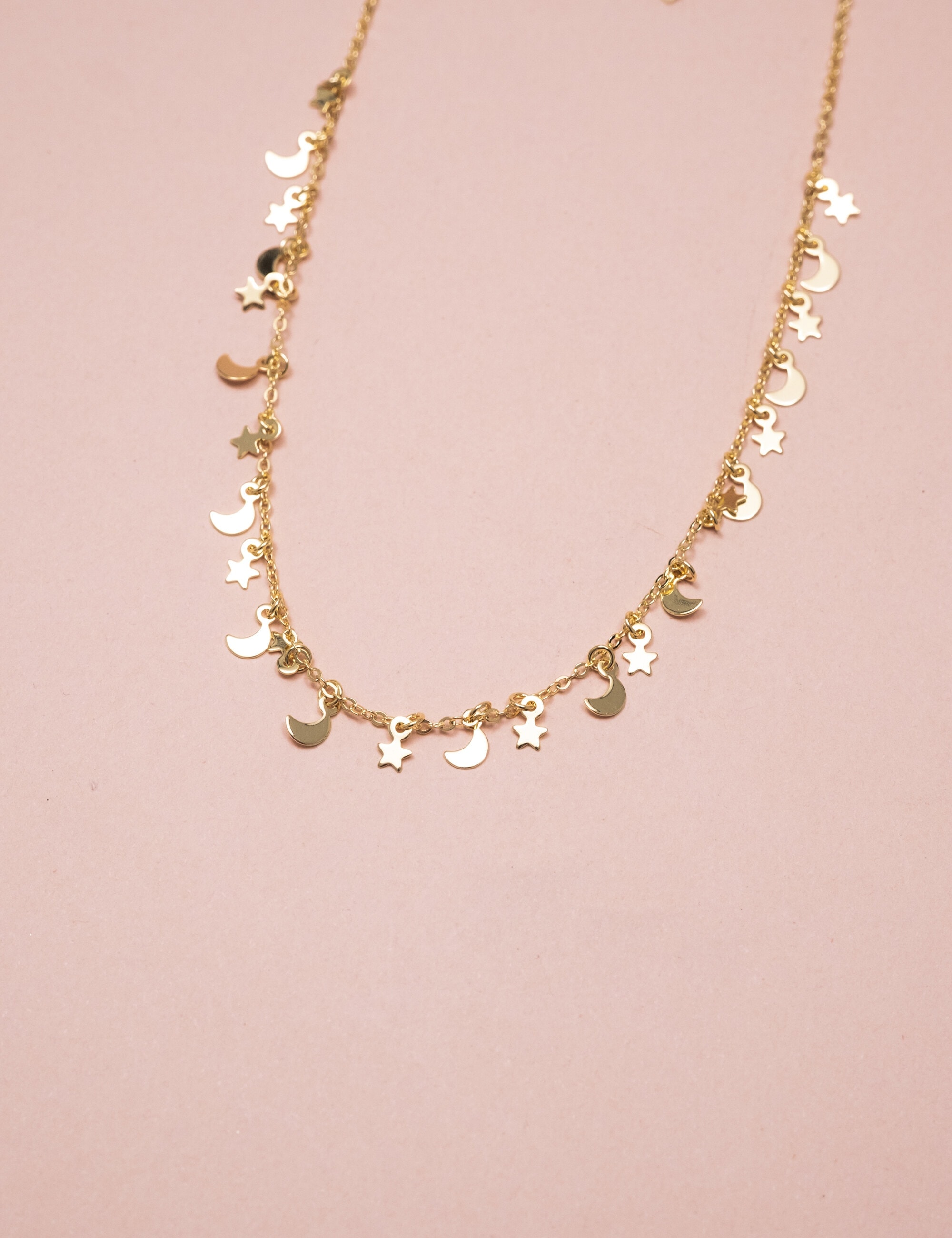 COLAR LUA ESTRELA OURO - CO29128V001