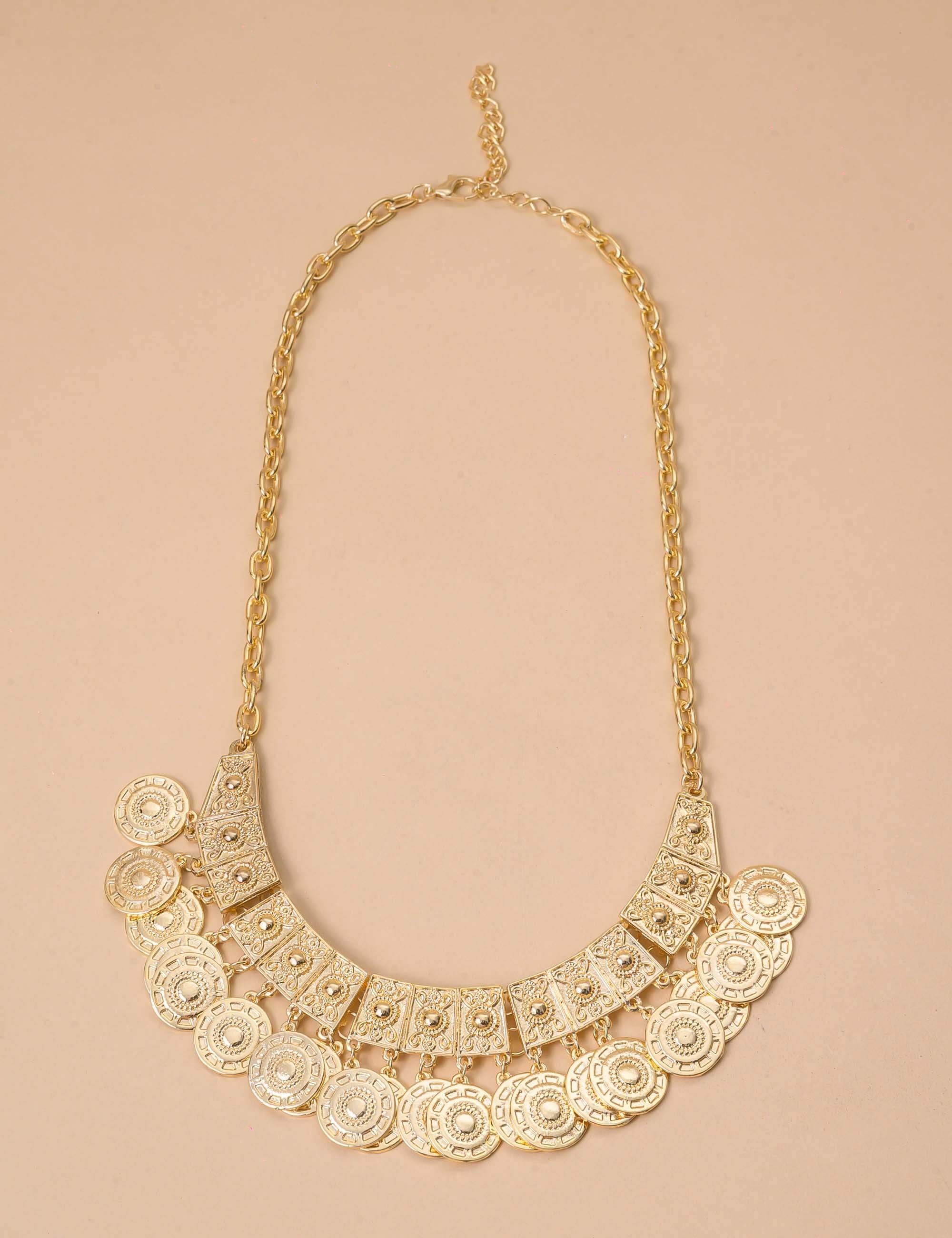 COLAR MEDALHAS METAL OURO - CO29184VO01