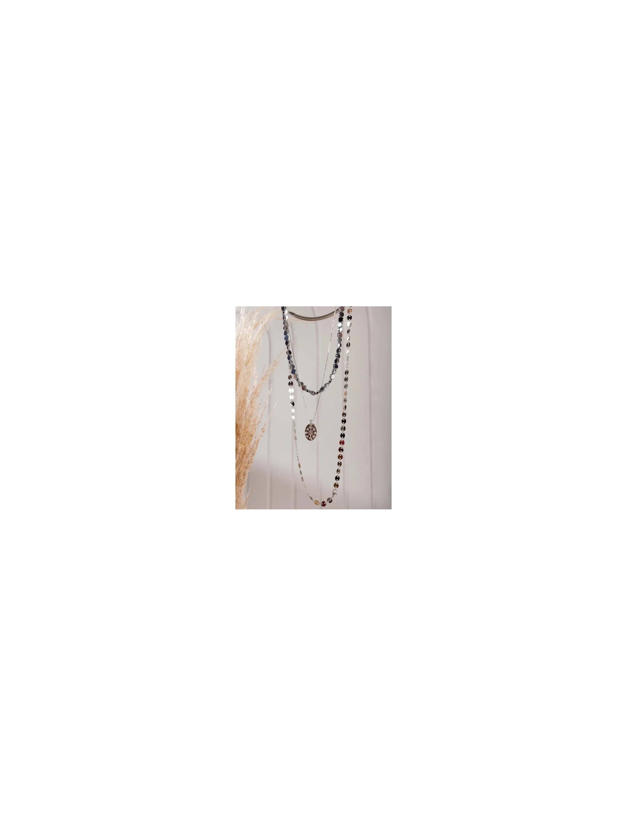 COLAR MOEDINHA LONGO SILVER - CO2066VO01