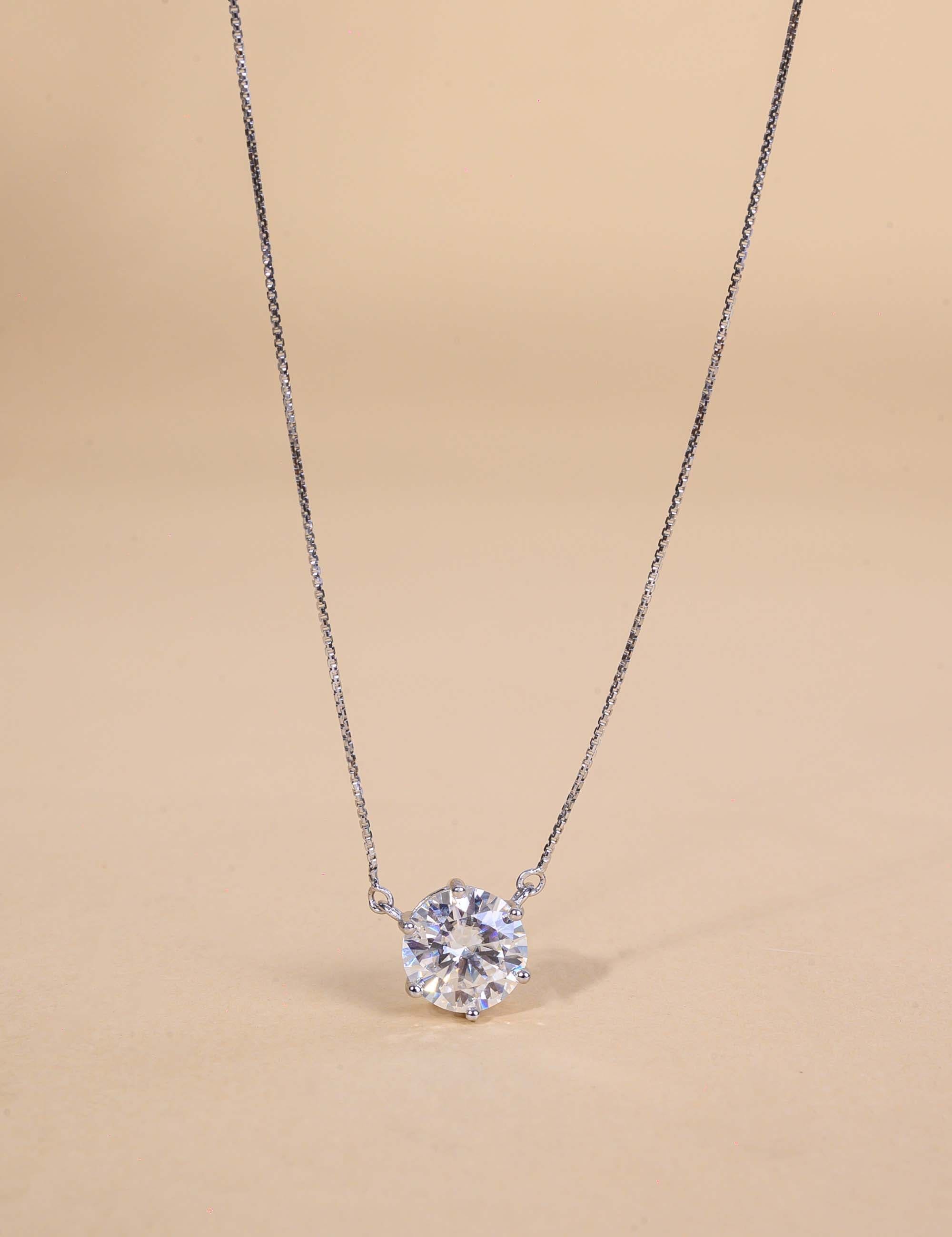 COLAR MOISSANITE 8 MM PONTO DE LUZ - CO29392VO02