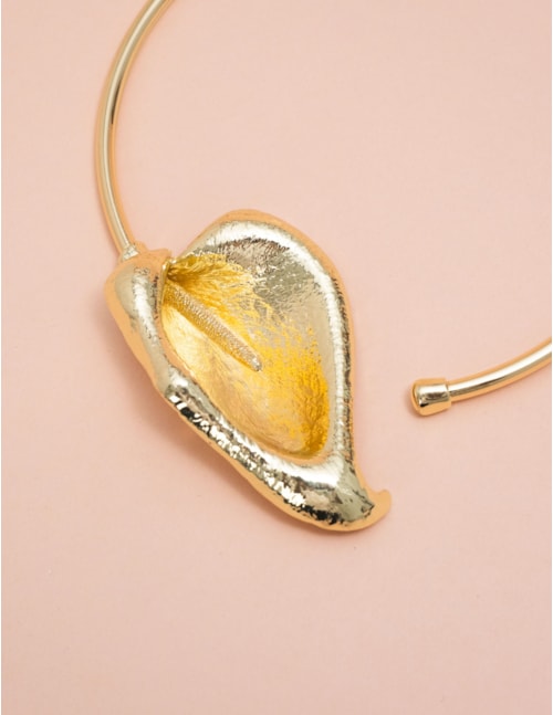 COLAR ORQUÍDEA GOLD B2B - CO3074VO01