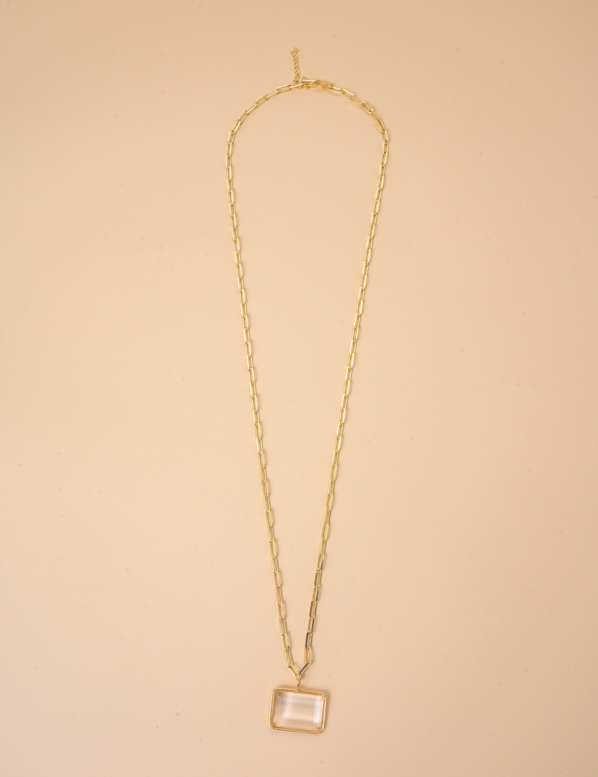 COLAR OURO PINGENTE RETAGULAR - CO29343VO01