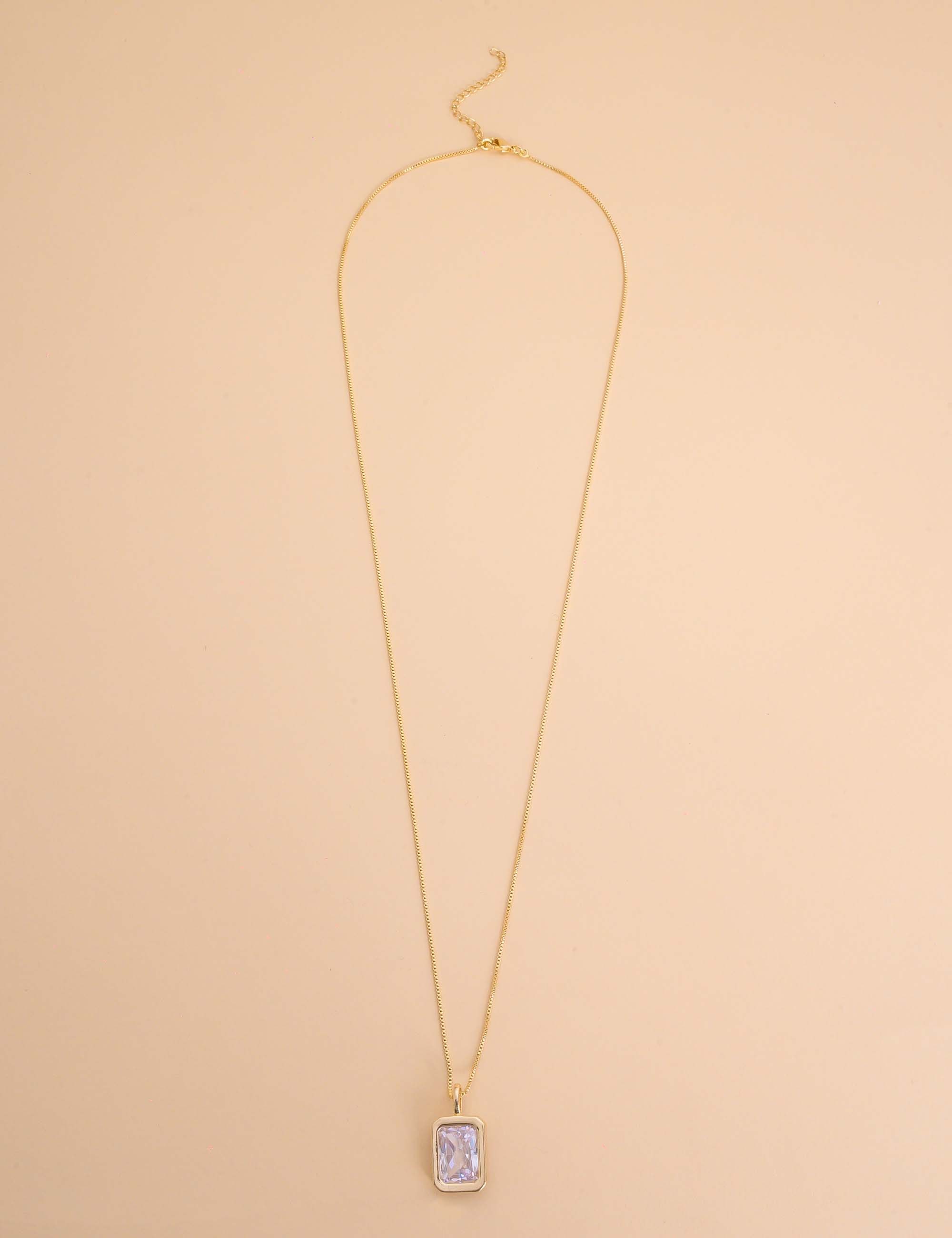 COLAR PINGENTE CRISTAL QUADRADO - CO29363VO01