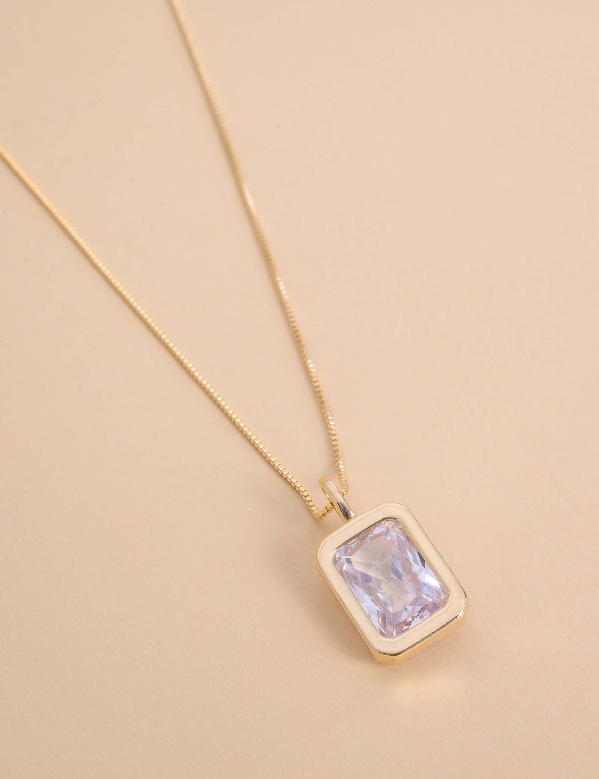 COLAR PINGENTE CRISTAL QUADRADO - CO29363VO01