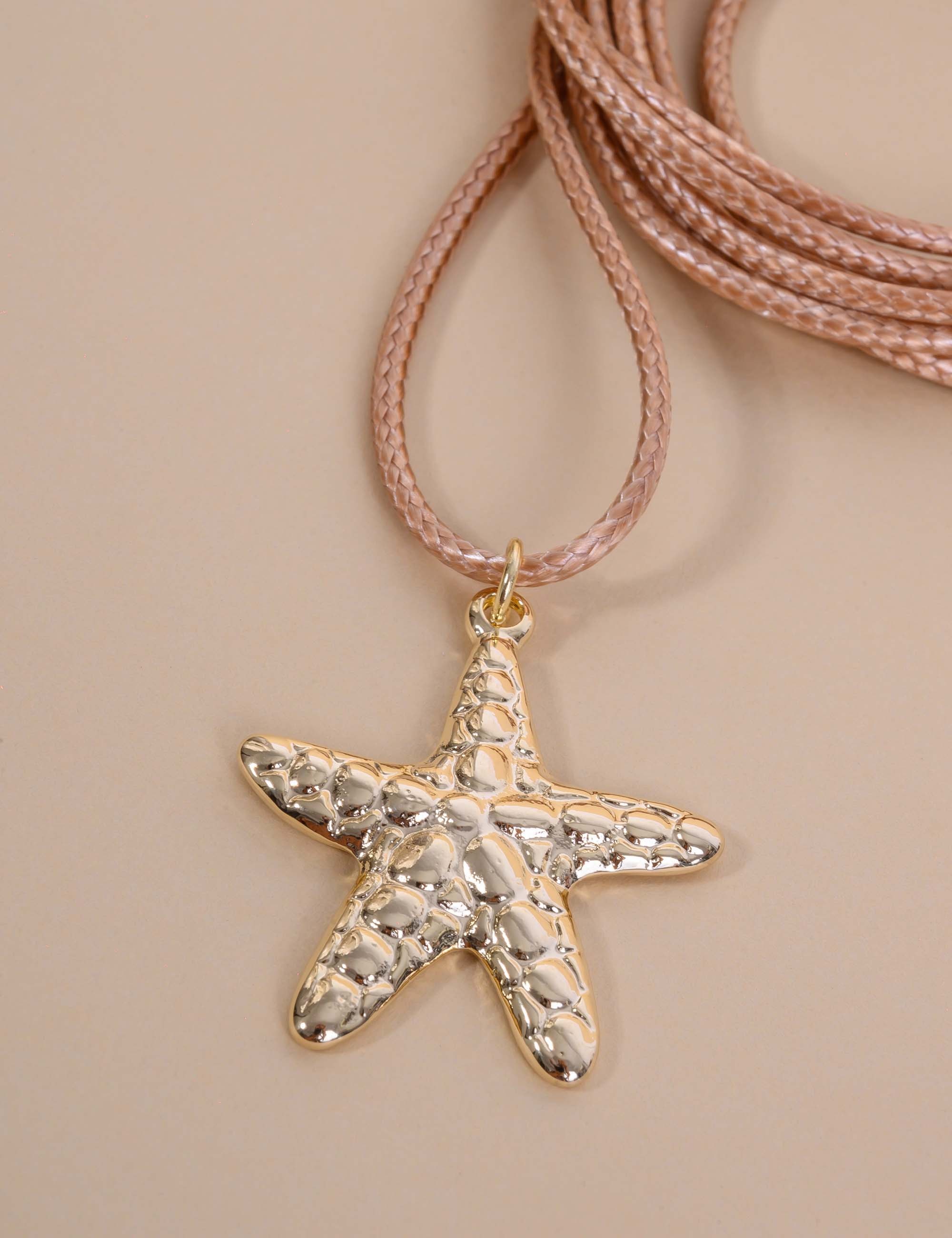 COLAR PINGENTE DE ESTRELA DO MAR OURO - CO29354