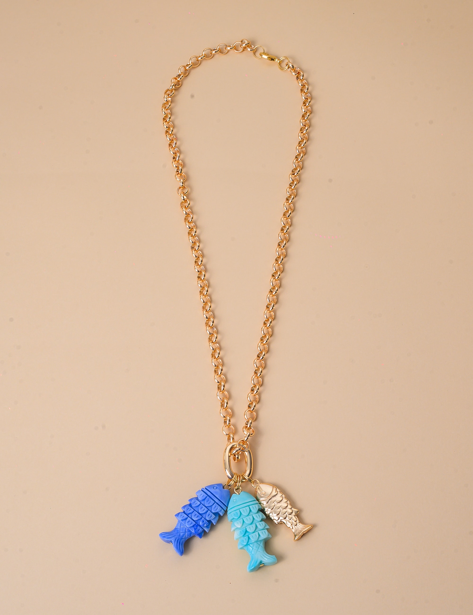 COLAR PINGENTE TRIO PEIXES - CO29319