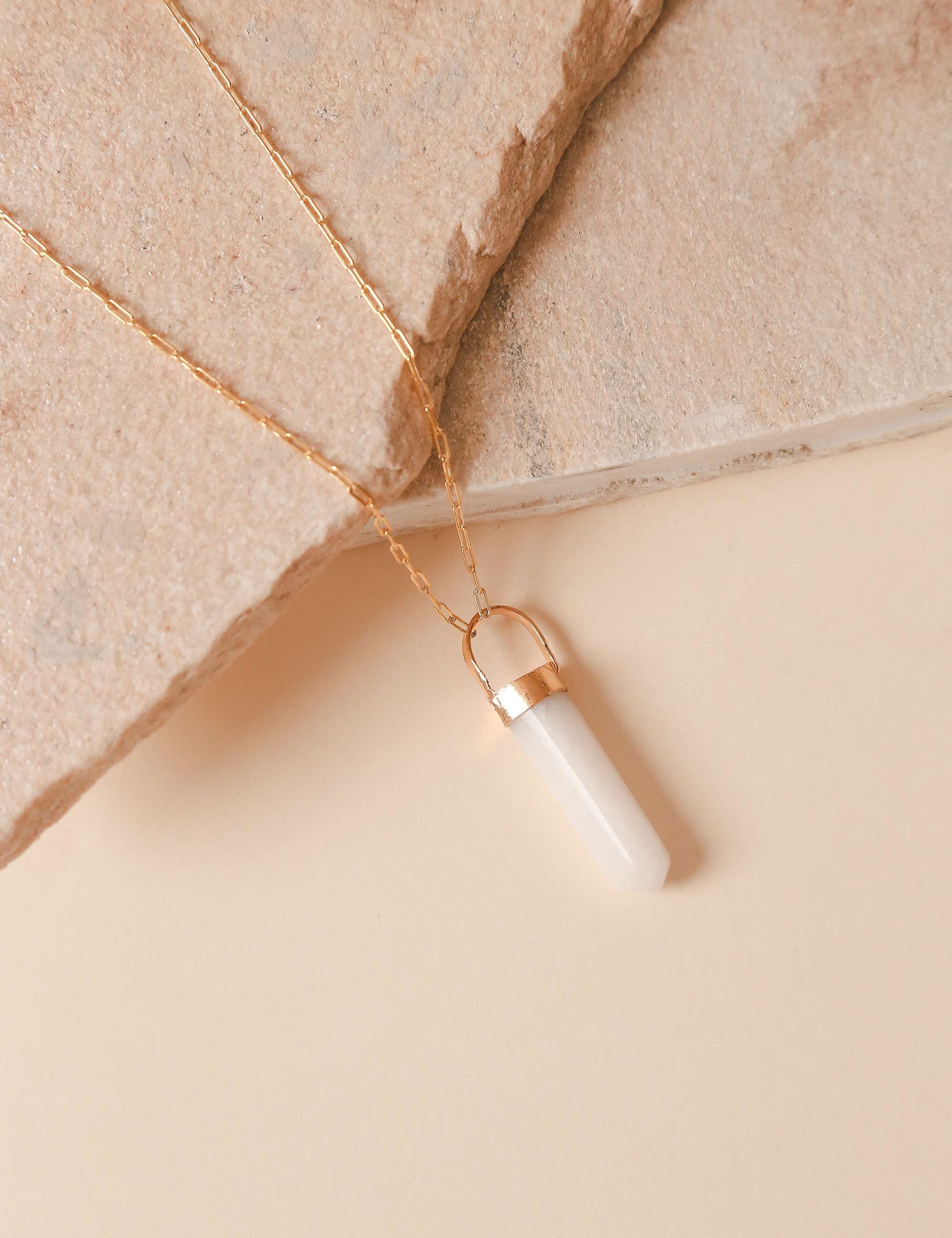 COLAR PONTA QUARTZO BRANCO - CO1009VO01