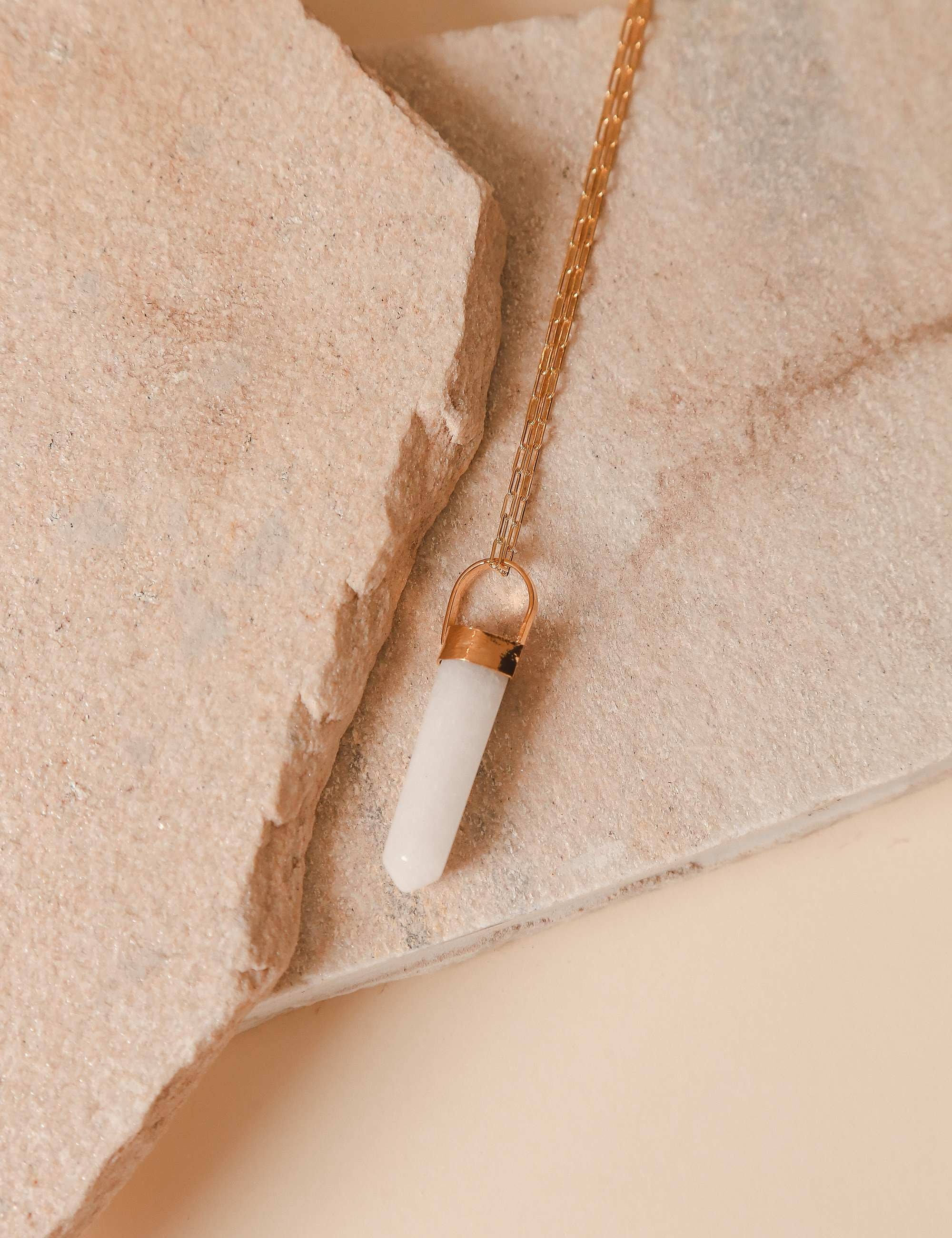 COLAR PONTA QUARTZO BRANCO - CO1009VO01