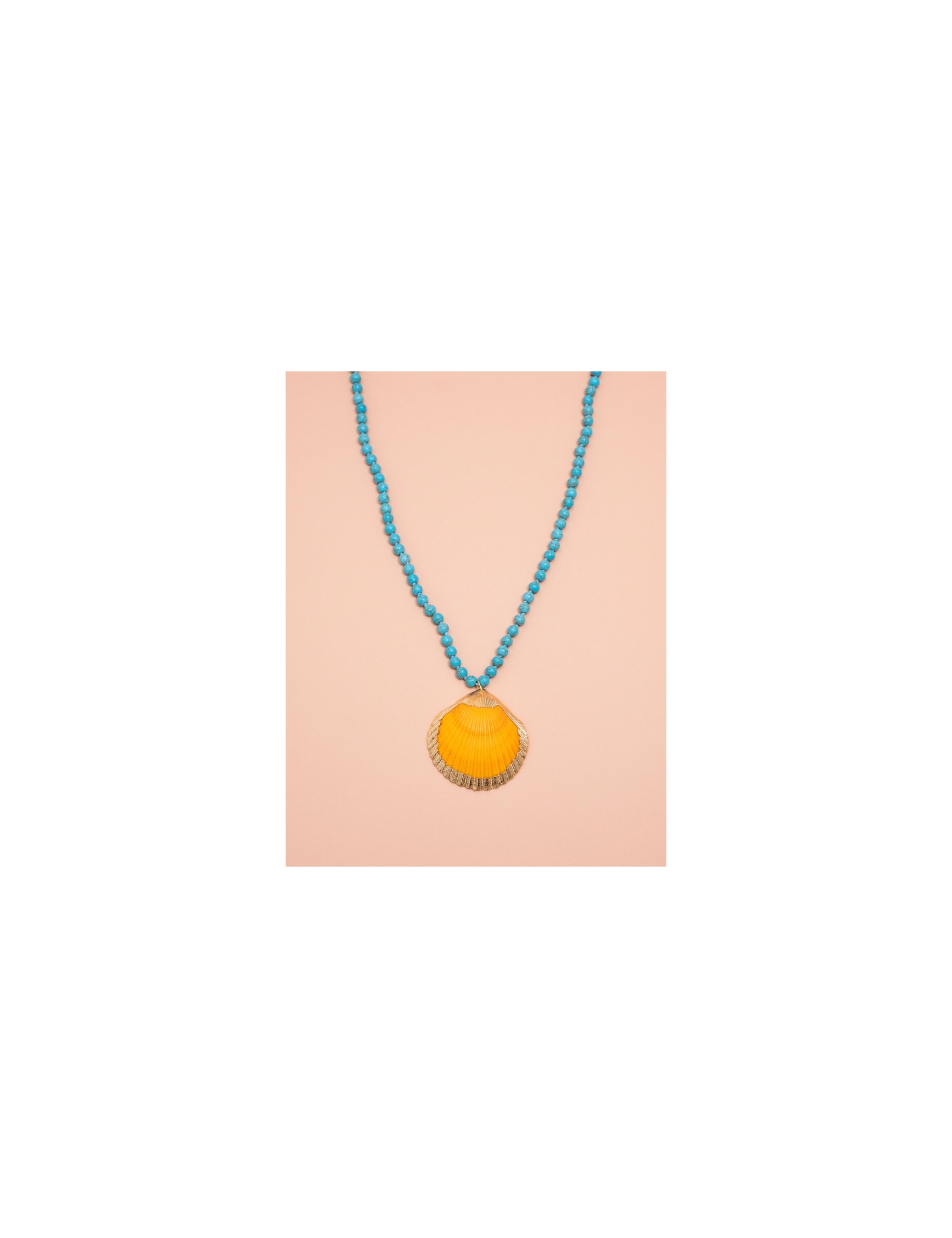 COLAR TURQUESA CONCHA - CO3129VO01