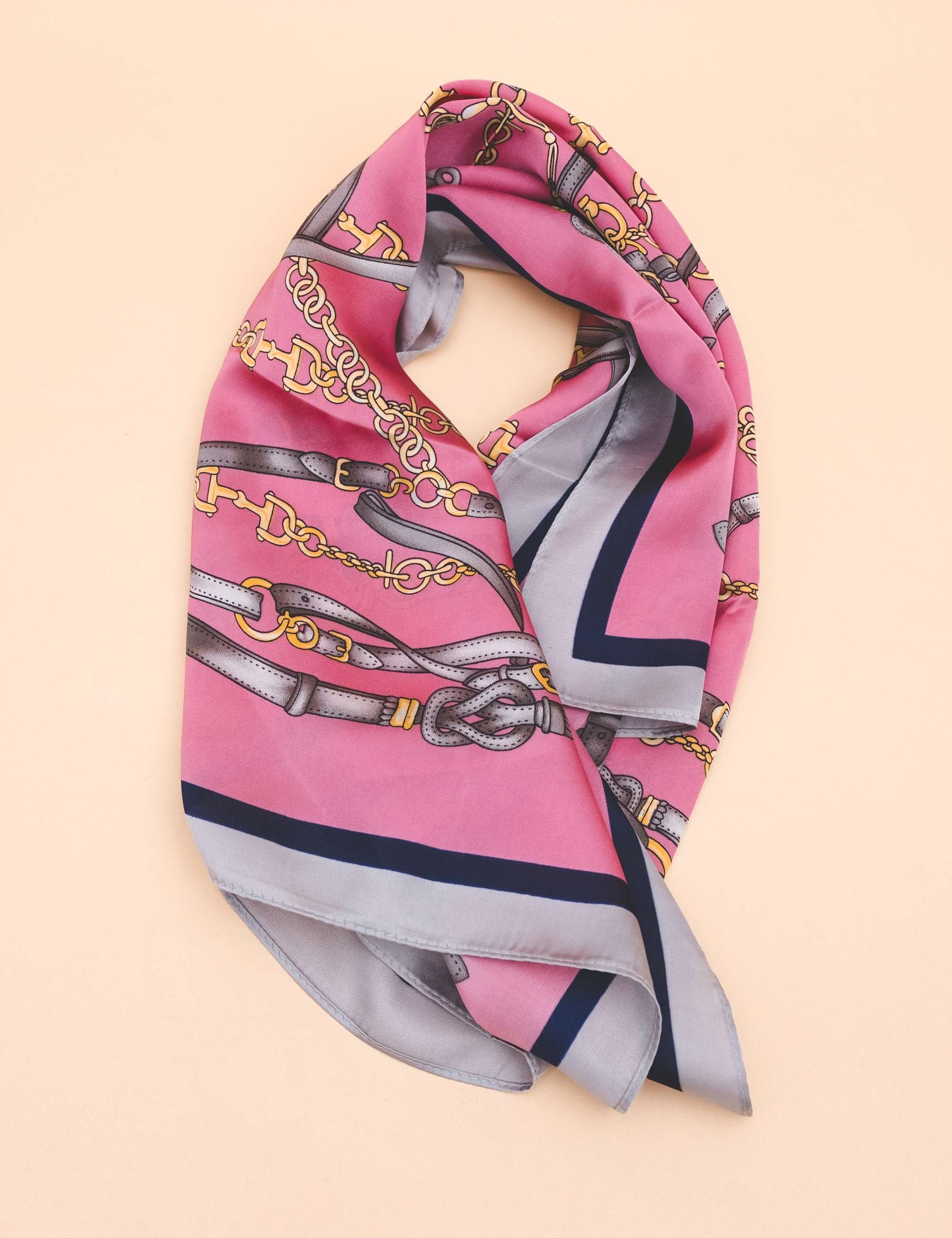 LENÇO ESTAMPADO ROSA