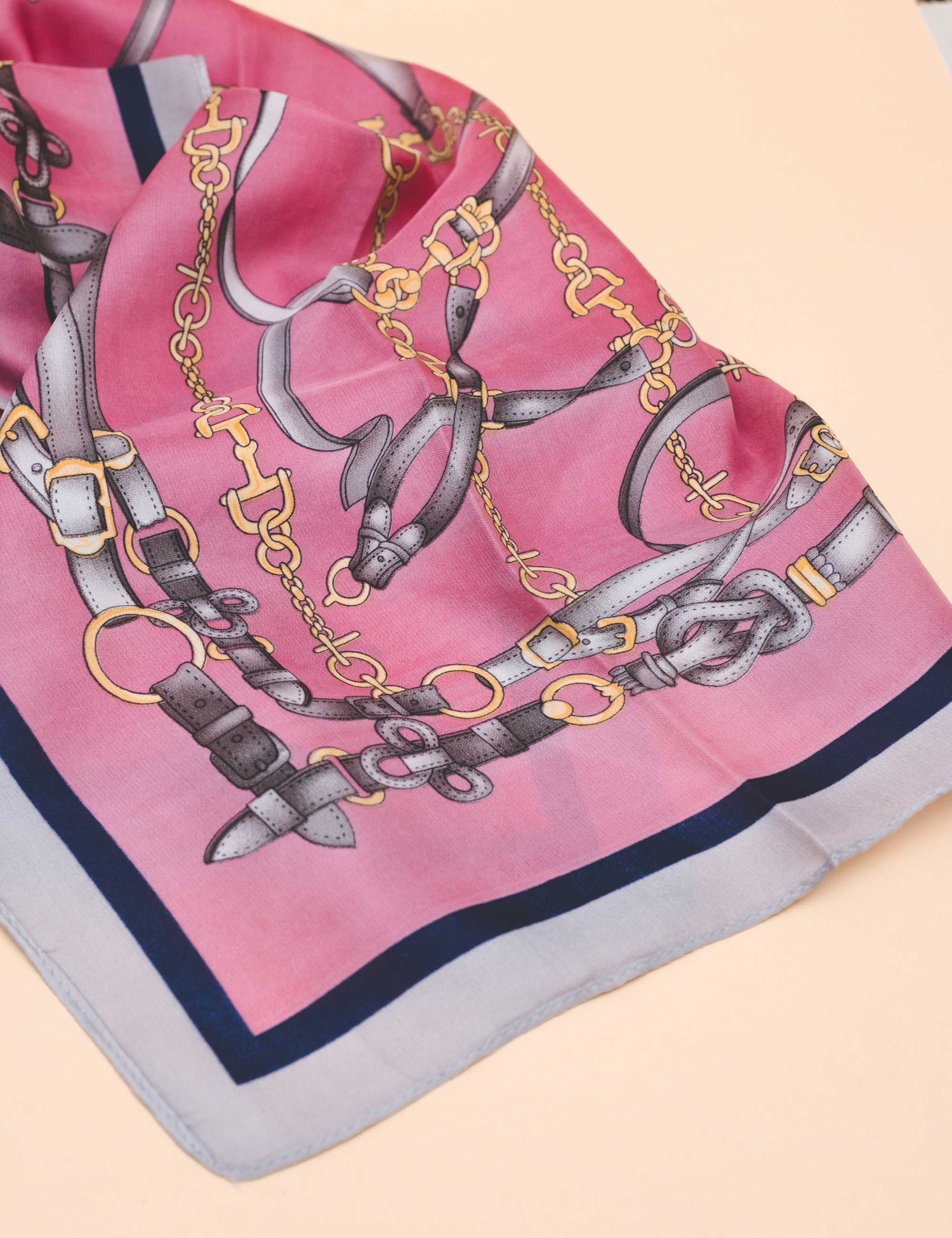 LENÇO ESTAMPADO ROSA
