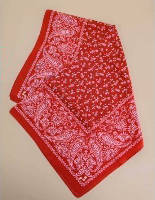 LENÇO VERMELHO ESTAMPA PAISLEY - LE0002VO05