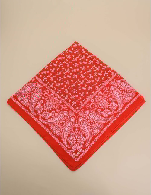 LENÇO VERMELHO ESTAMPA PAISLEY - LE0002VO05