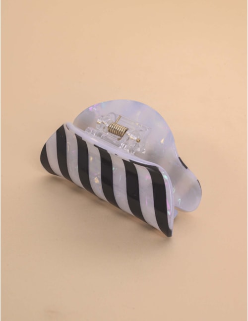 PRESILHA DE RESINA LISTRAS PRETA - PR29012VO04