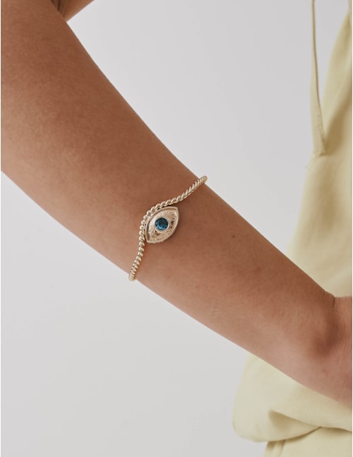 PULSEIRA AJUSTAVEL COM METAL RETORCIDO AZUL - PU29059VO01