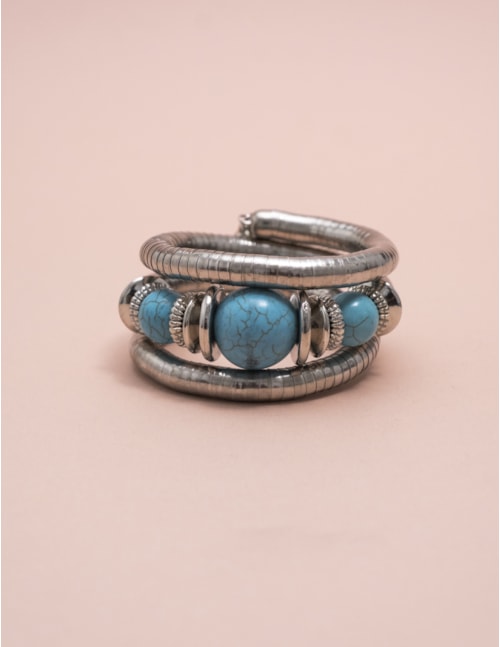 PULSEIRA BOHO CHIC AZUL TURQUESA B2B - PU29006VO03