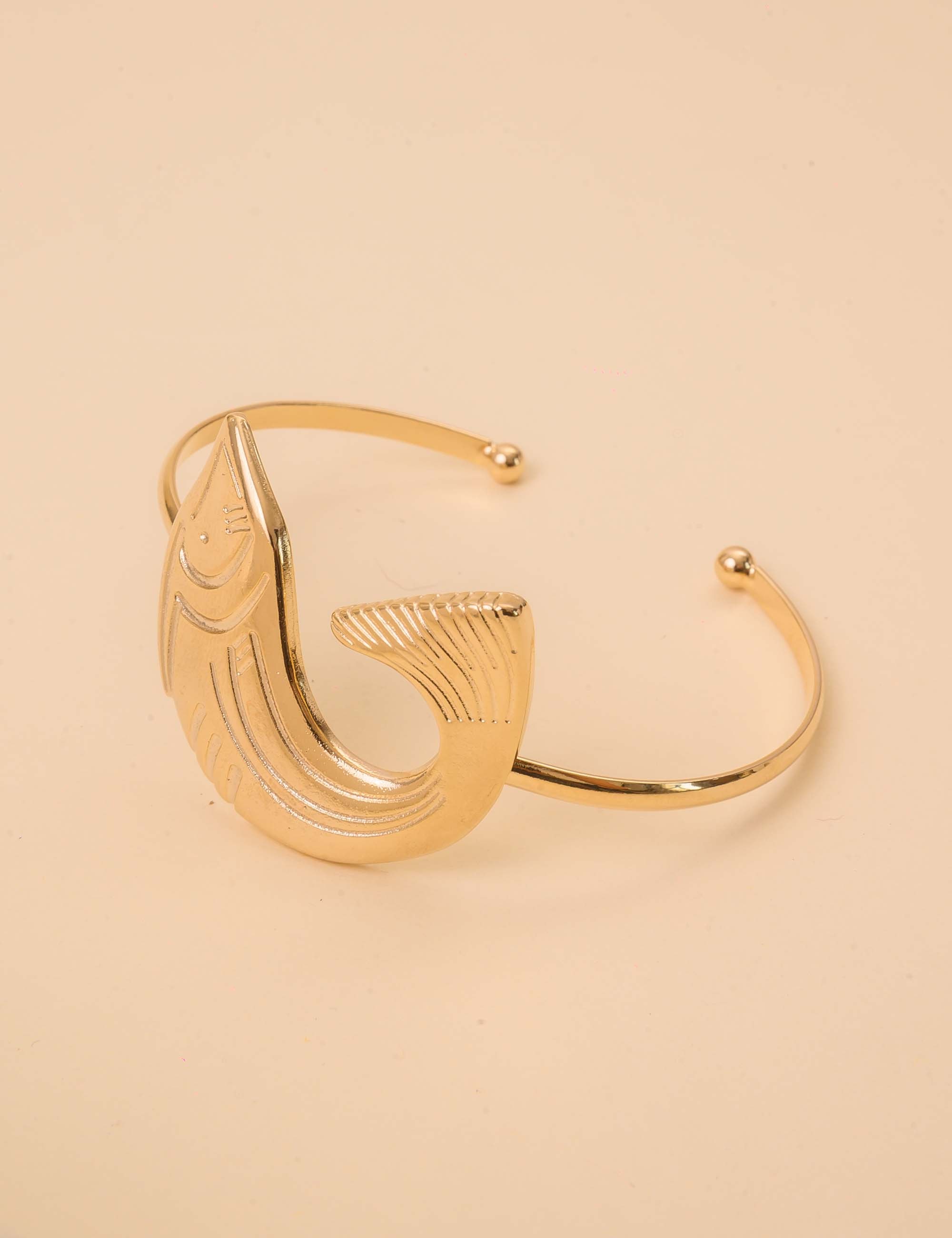 PULSEIRA  DE PEIXE  METAL OURO AJUSTAVEL - PU29058VO01