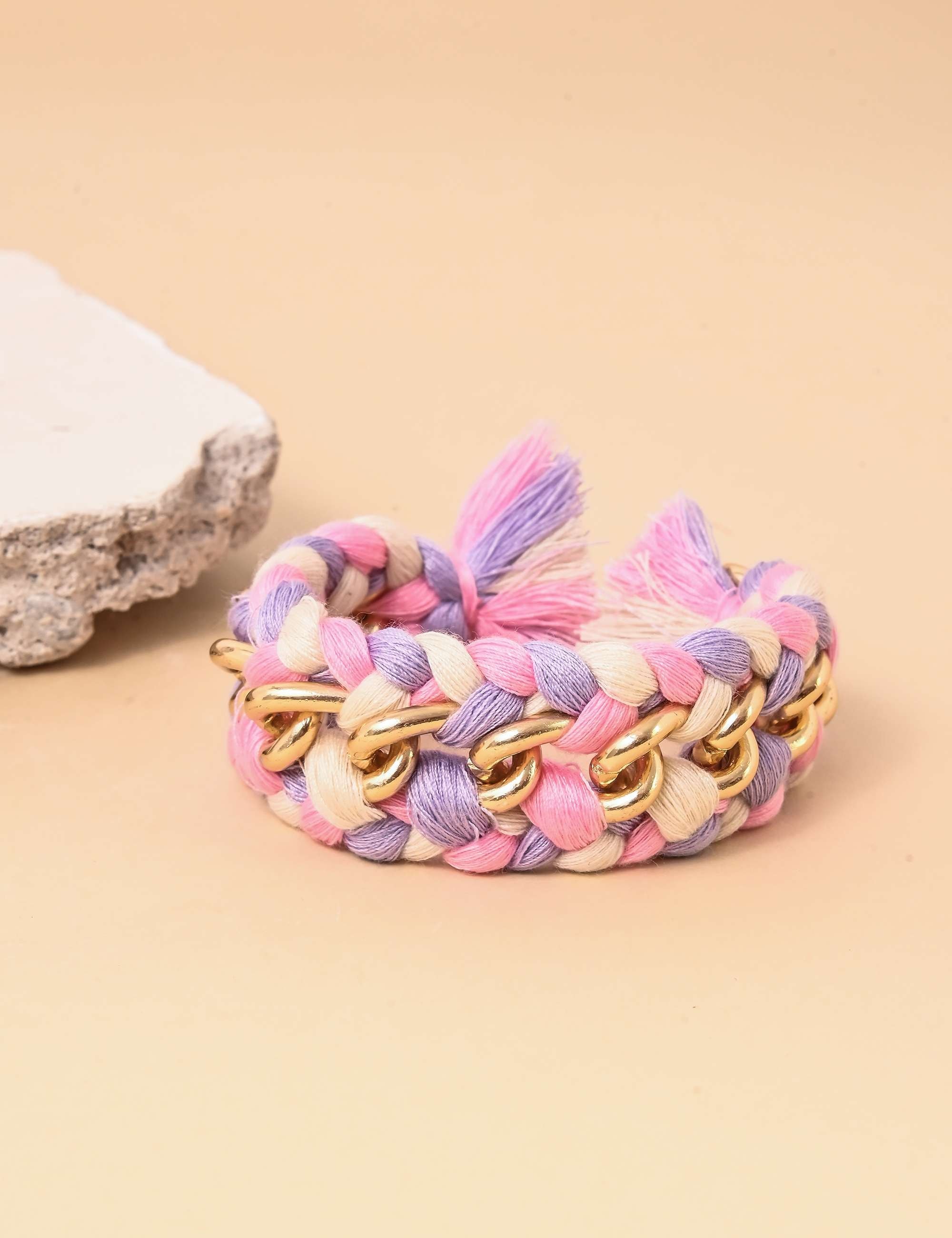 PULSEIRA DUPLA TRANÇADA FEITA A MÃO MIX - PU7006VO05