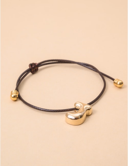 PULSEIRA FIO PINGENTE J  MARROM - PU29045VO05