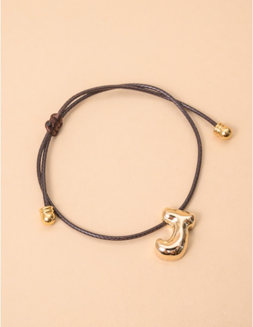 PULSEIRA FIO PINGENTE J  MARROM - PU29045VO05