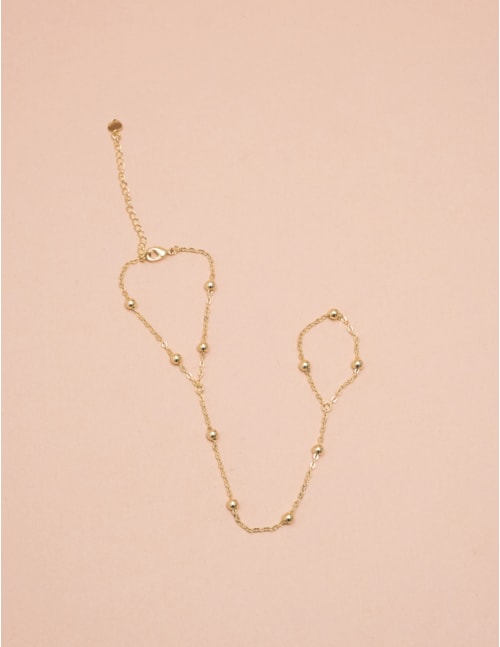 PULSEIRA MÃO OURO ESFERAS B2B - PU29025VO01