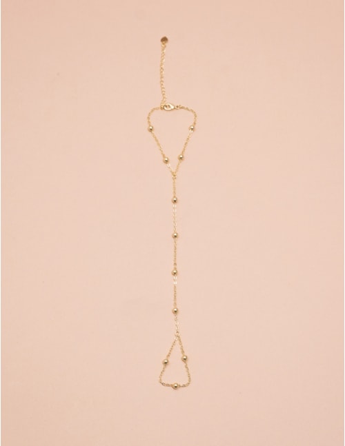 PULSEIRA MÃO OURO ESFERAS B2B - PU29025VO01