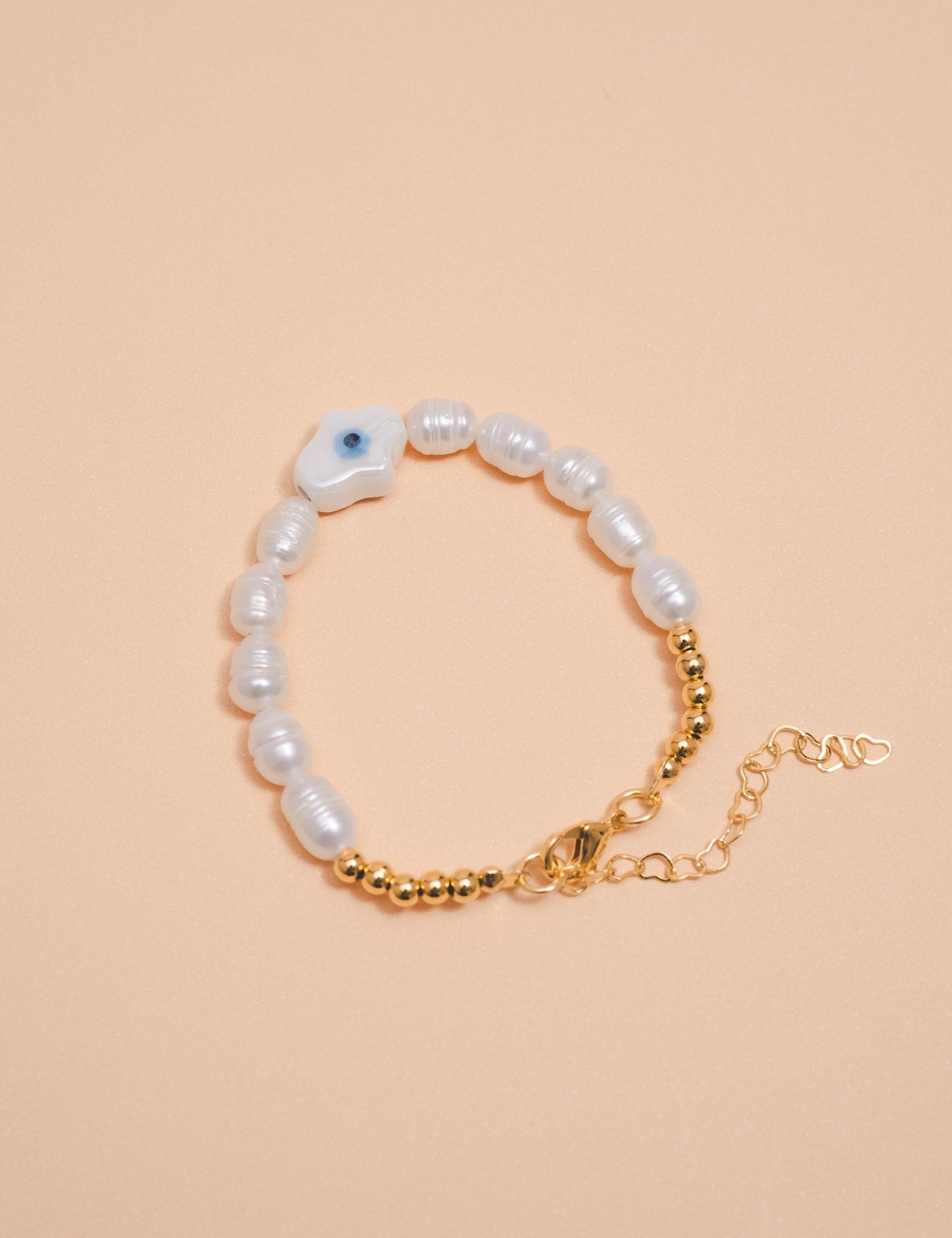 PULSEIRA PÉROLA OLHO GREGO - PU2900VO01