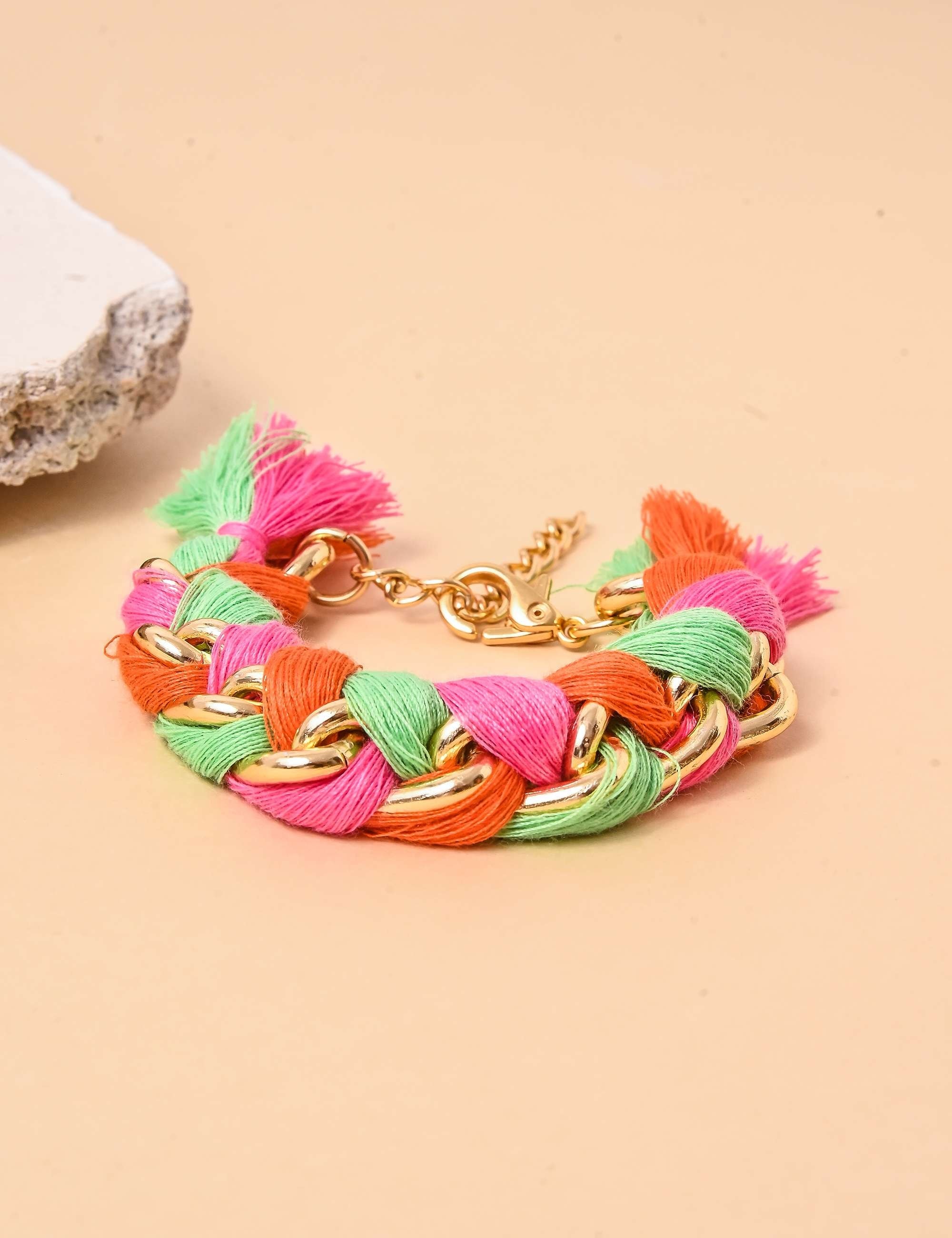 Pulseira Trançada Feita A Mão