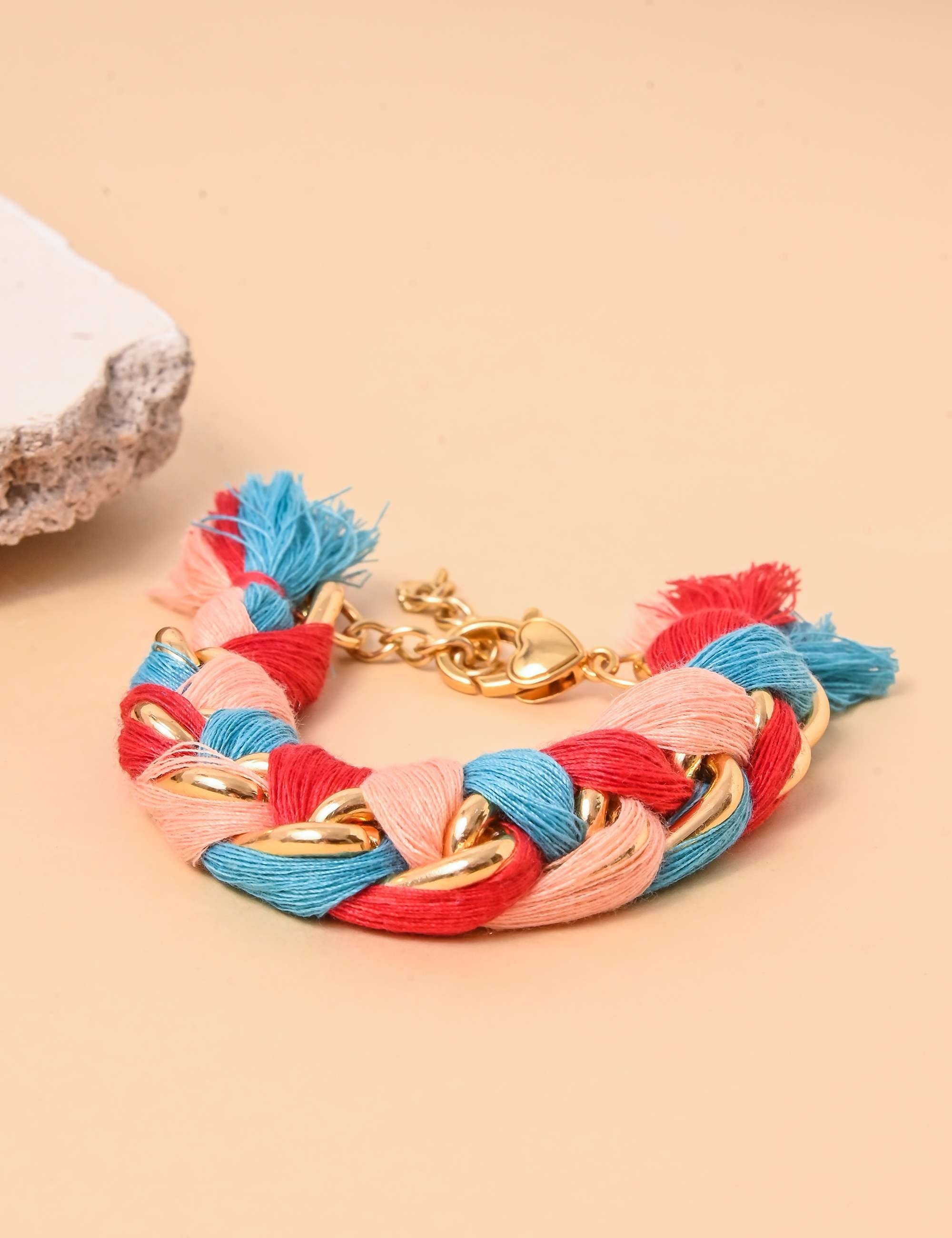 Pulseira Trançada Feita a Mão