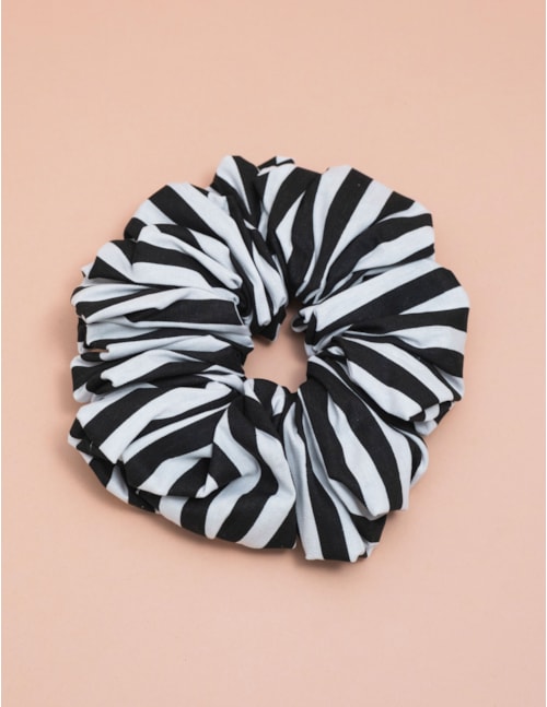 SCRUNCHIE LISTRA BLACK - SC2900VO03
